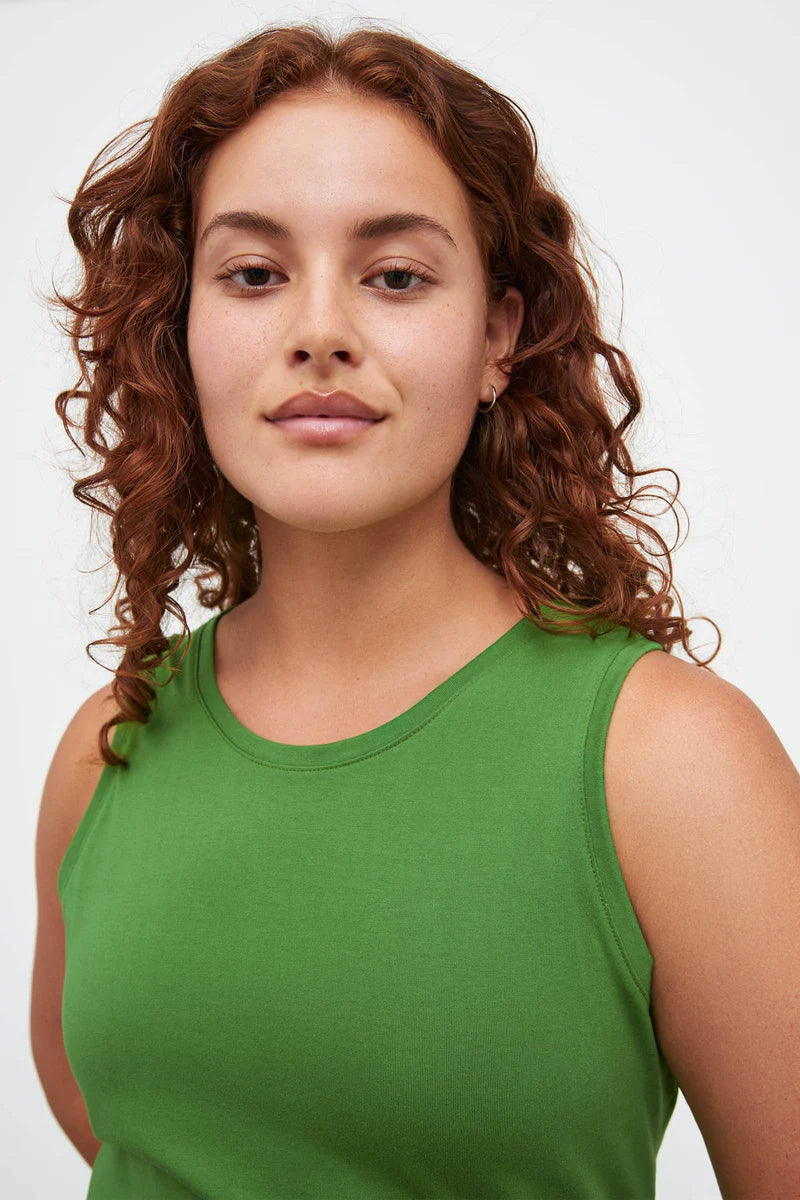 Kowtow Cross Back Singlet - Bright Green Kowtow