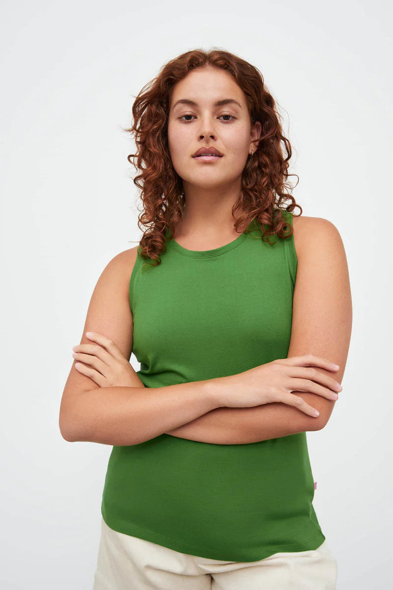 Kowtow Cross Back Singlet - Bright Green Kowtow