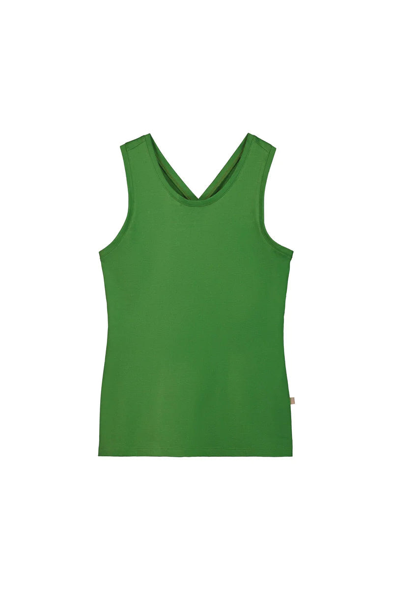 Kowtow Cross Back Singlet - Bright Green Kowtow