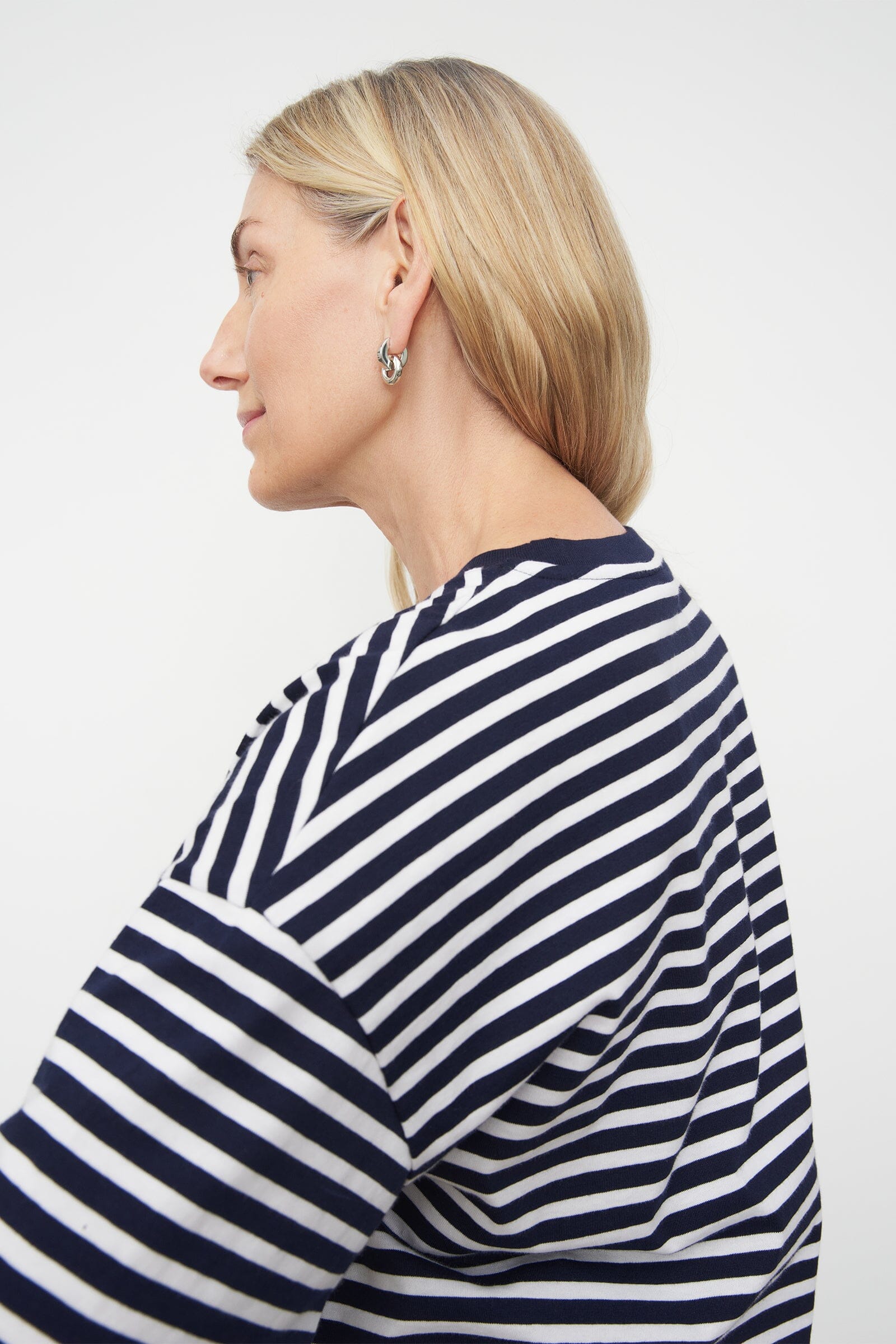 Kowtow Everyday Tee - Navy Stripe Kowtow