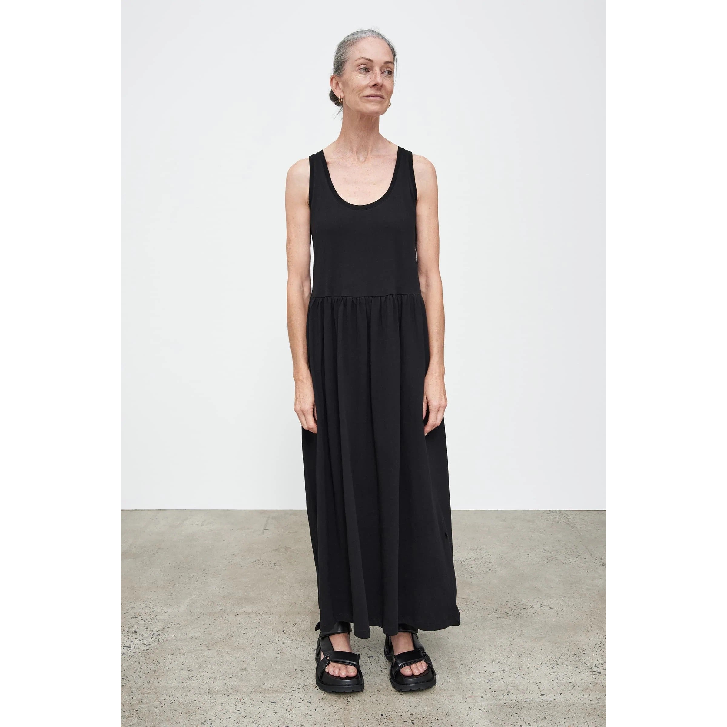 Kowtow Gather Singlet Dress - Black Kowtow