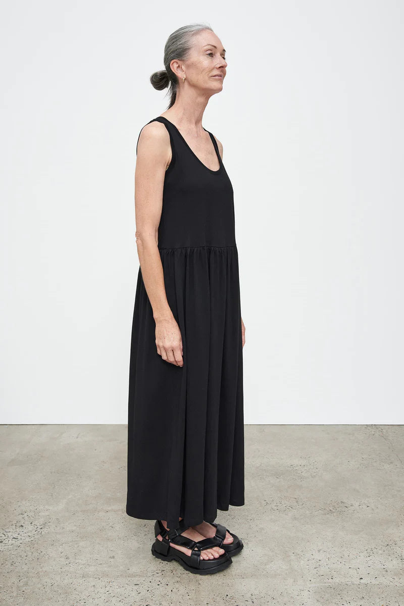 Kowtow Gather Singlet Dress - Black Kowtow