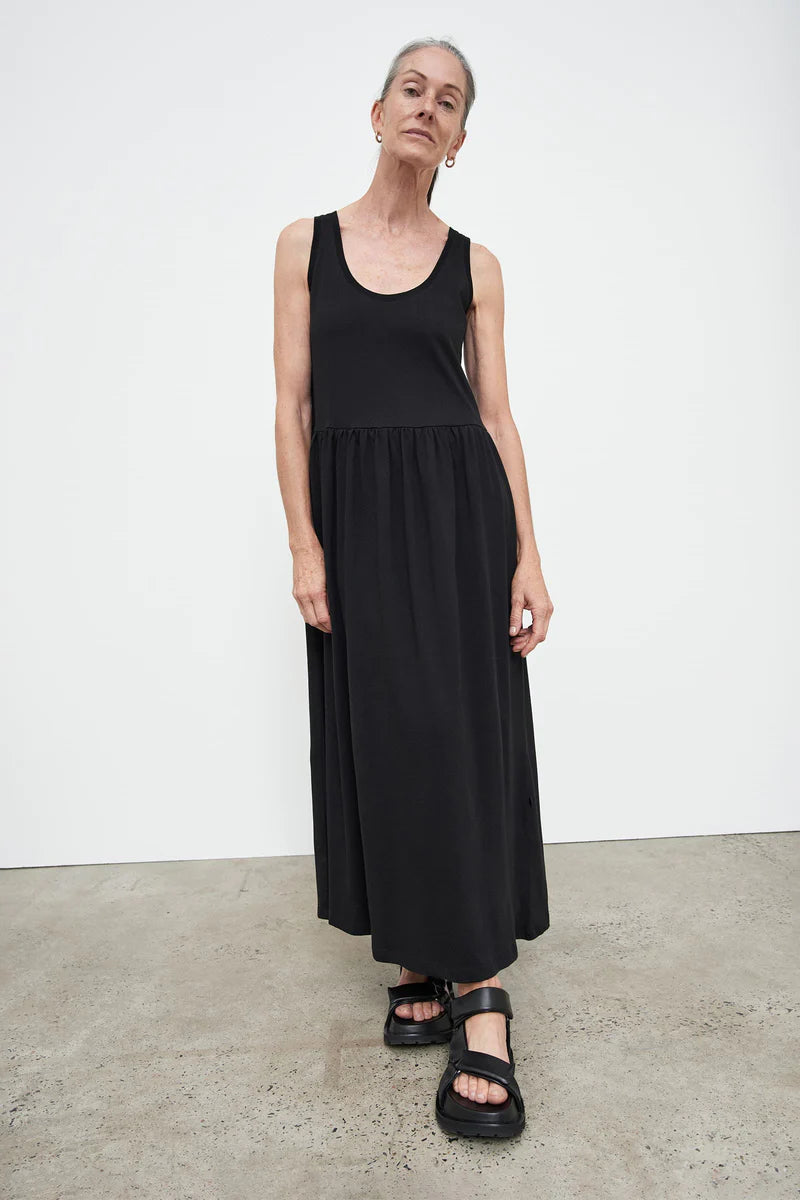 Kowtow Gather Singlet Dress - Black Kowtow