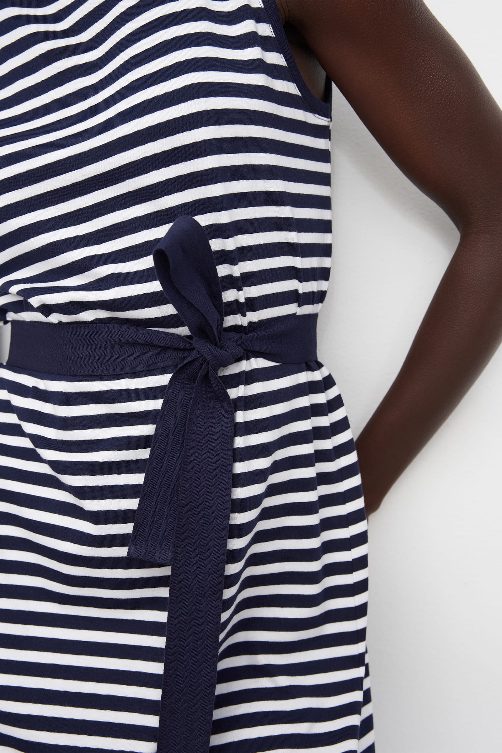 Kowtow Long Singlet Dress - Navy Stripe Kowtow