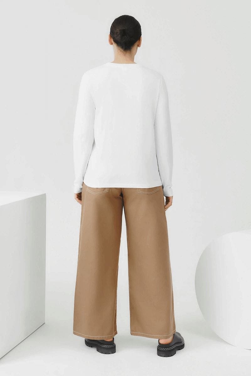 Kowtow Long Sleeve Top - White Kowtow