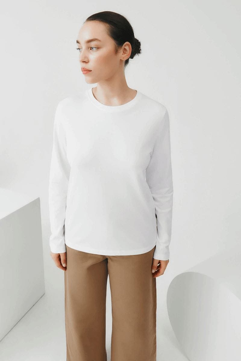 Kowtow Long Sleeve Top - White Kowtow