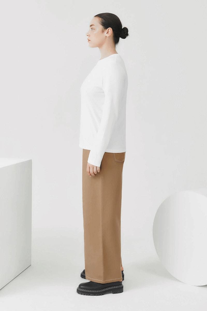 Kowtow Long Sleeve Top - White Kowtow