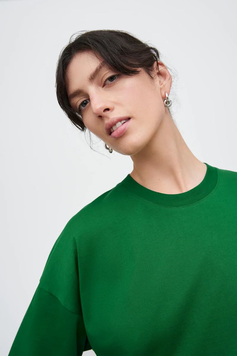 Kowtow Oversized Boxy Tee - Evergreen Kowtow