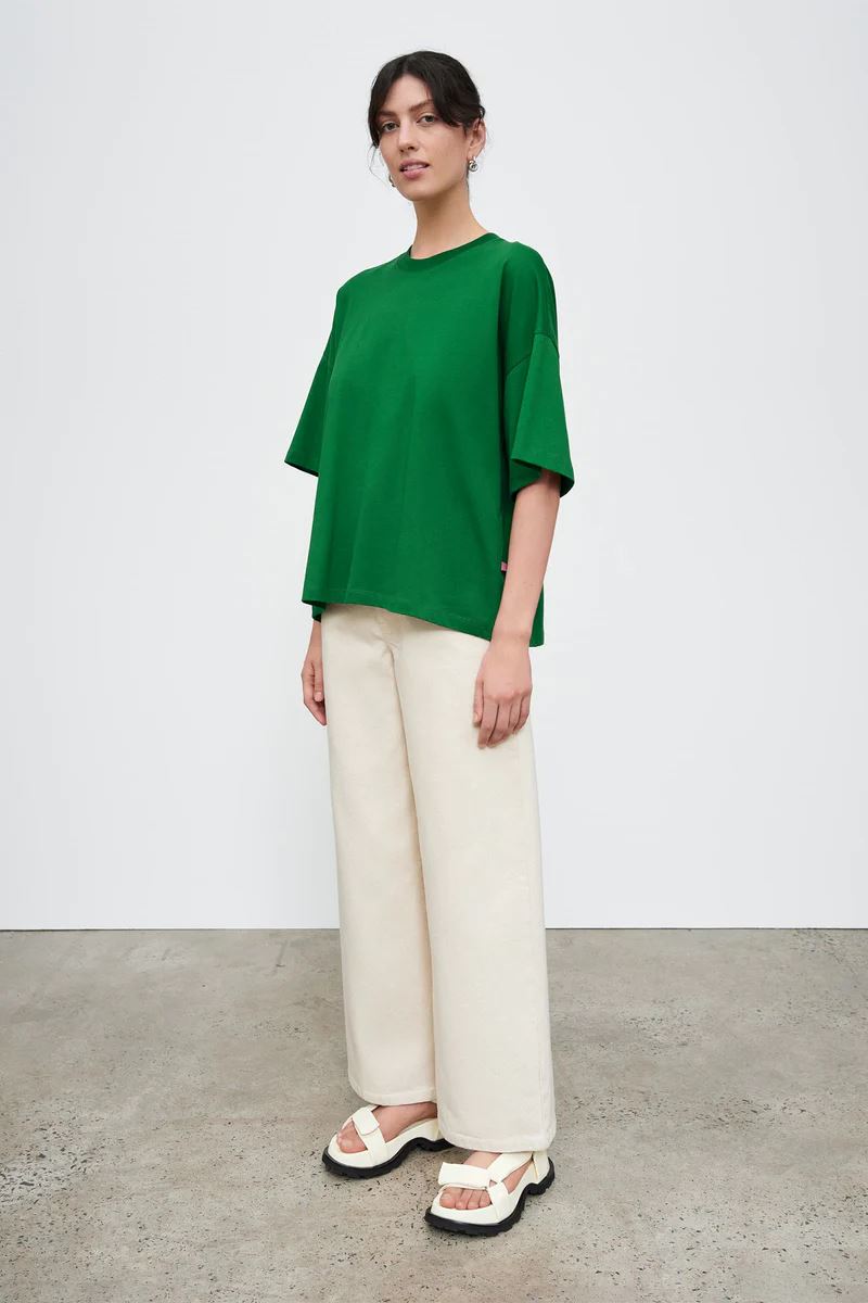 Kowtow Oversized Boxy Tee - Evergreen Kowtow