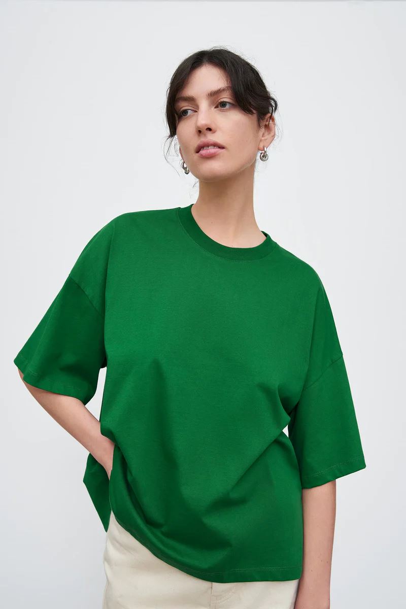 Kowtow Oversized Boxy Tee - Evergreen Kowtow