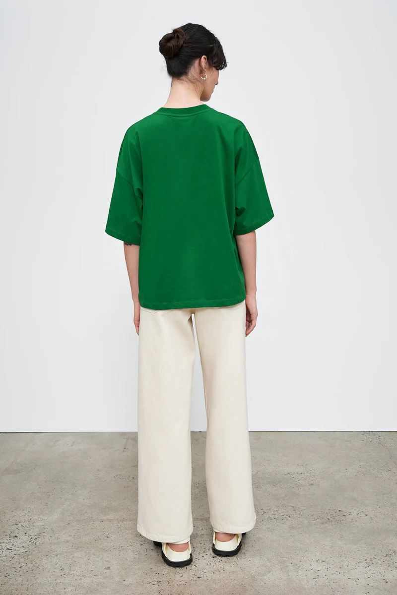 Kowtow Oversized Boxy Tee - Evergreen Kowtow