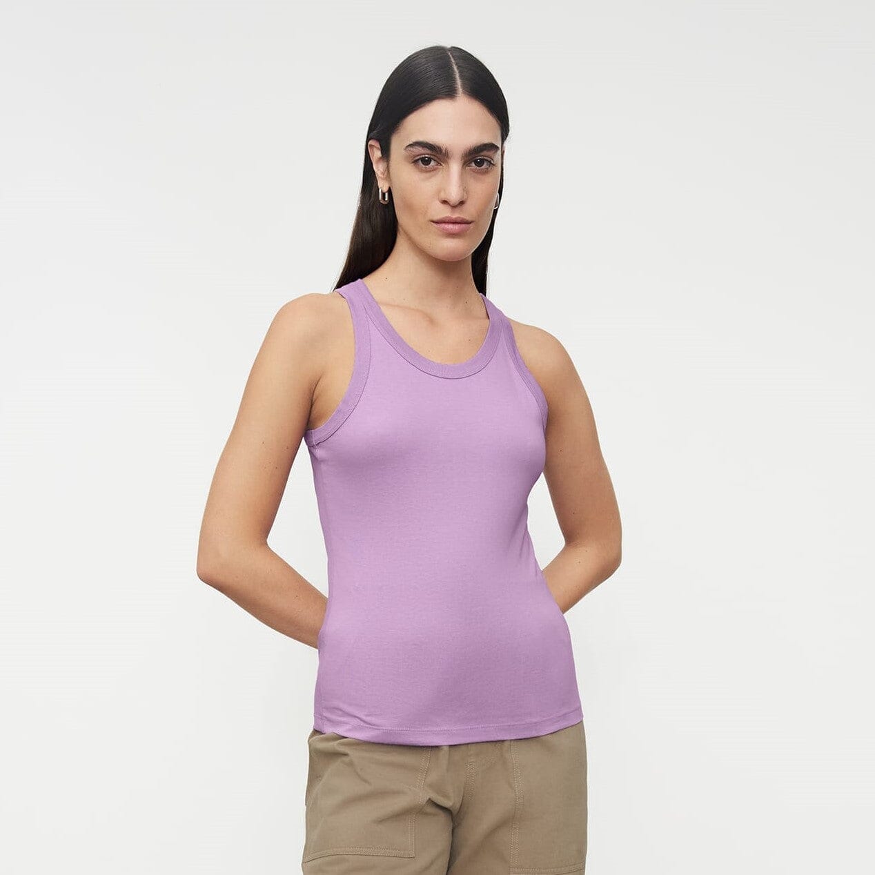 Kowtow Racer Back Singlet - Lavender Kowtow