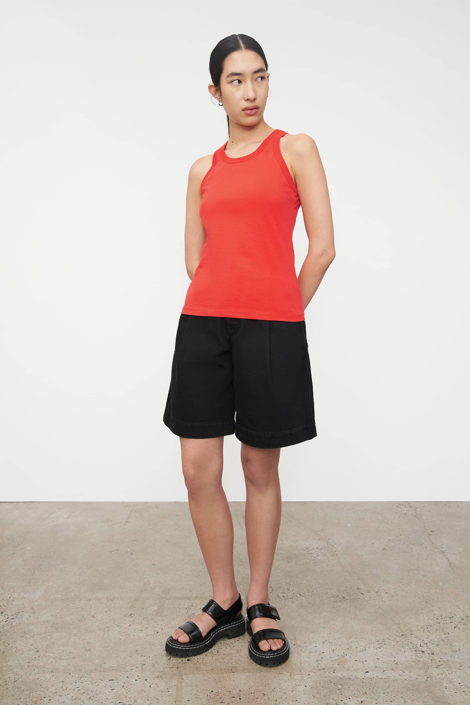 Kowtow Racer Back Singlet - Neon Red Kowtow