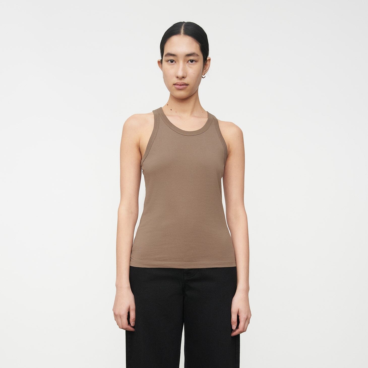 Kowtow Racer Back Singlet - Taupe Kowtow