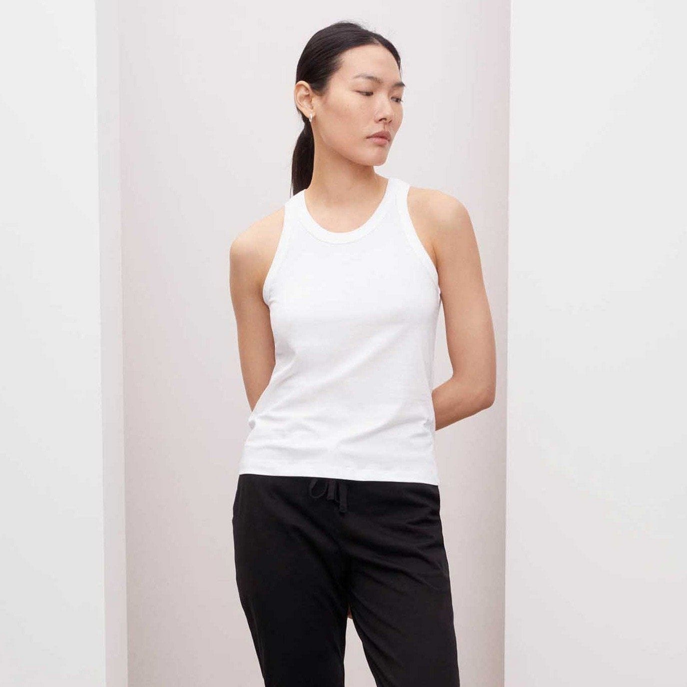 Kowtow Racer Back Singlet - White Kowtow