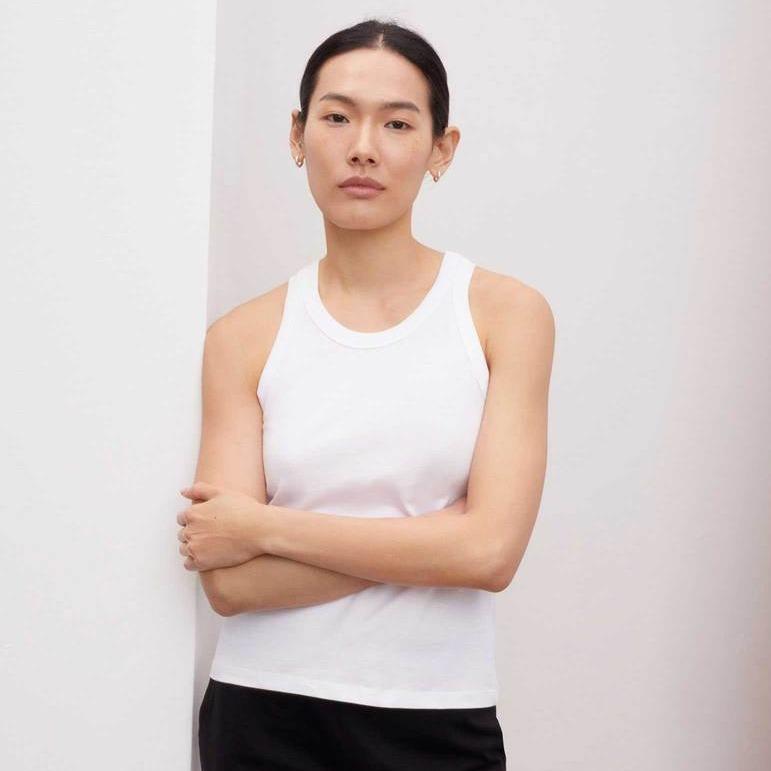 Kowtow Racer Back Singlet - White Kowtow