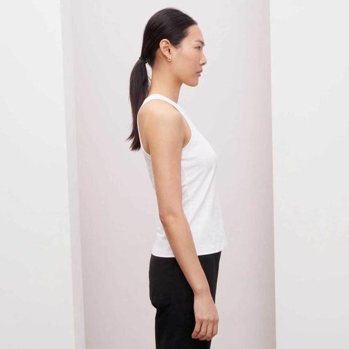 Kowtow Racer Back Singlet - White Kowtow