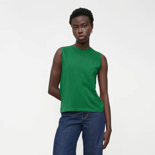 Kowtow Singlet Top - Evergreen Kowtow