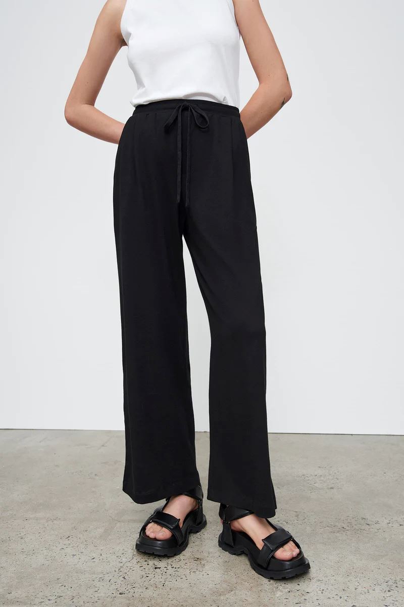 Kowtow Wide Leg Pant - Black Kowtow