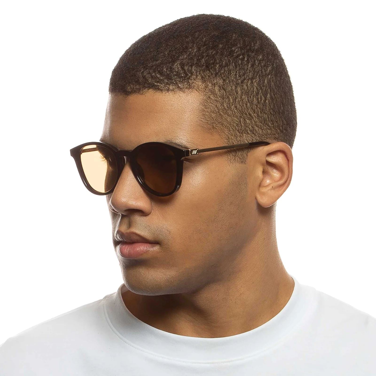 Le Specs Contraband Unisex Sunglasses - Shiny Black Le Specs