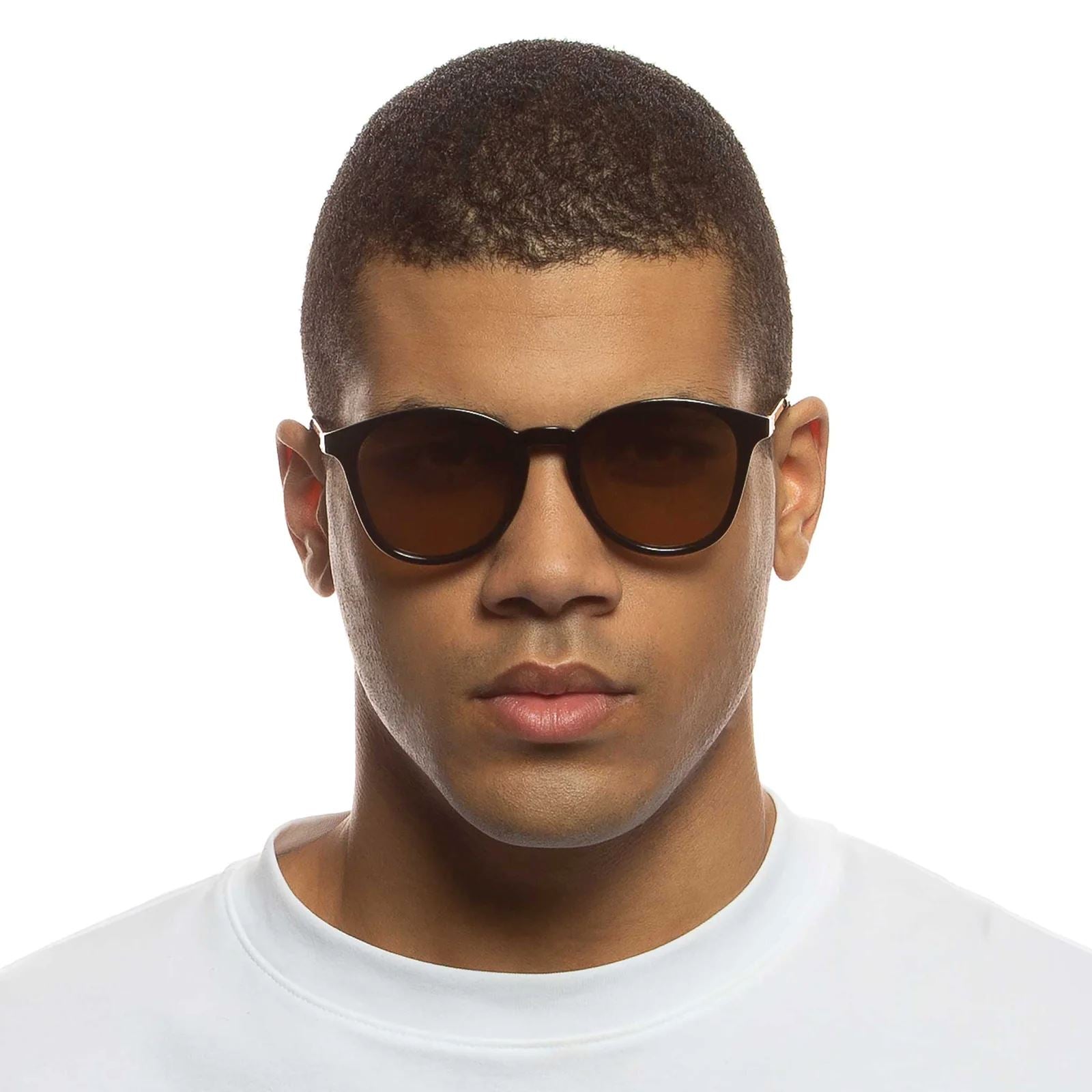 Le Specs Contraband Unisex Sunglasses - Shiny Black Le Specs