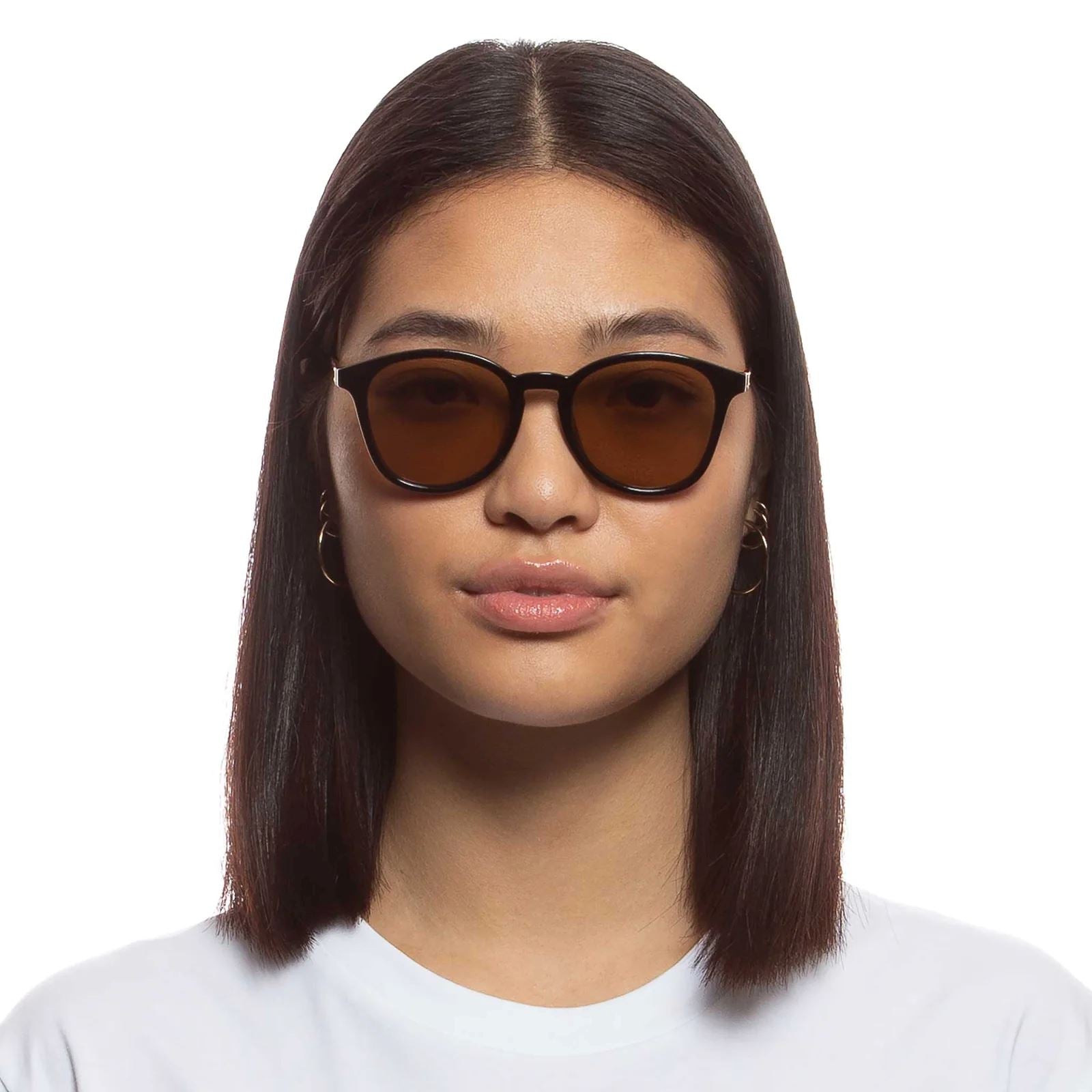 Le Specs Contraband Unisex Sunglasses - Shiny Black Le Specs