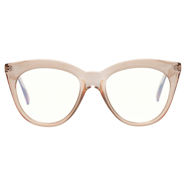 Le Specs Halfmoon Magic Blue Light Glasses - Tan Le Specs