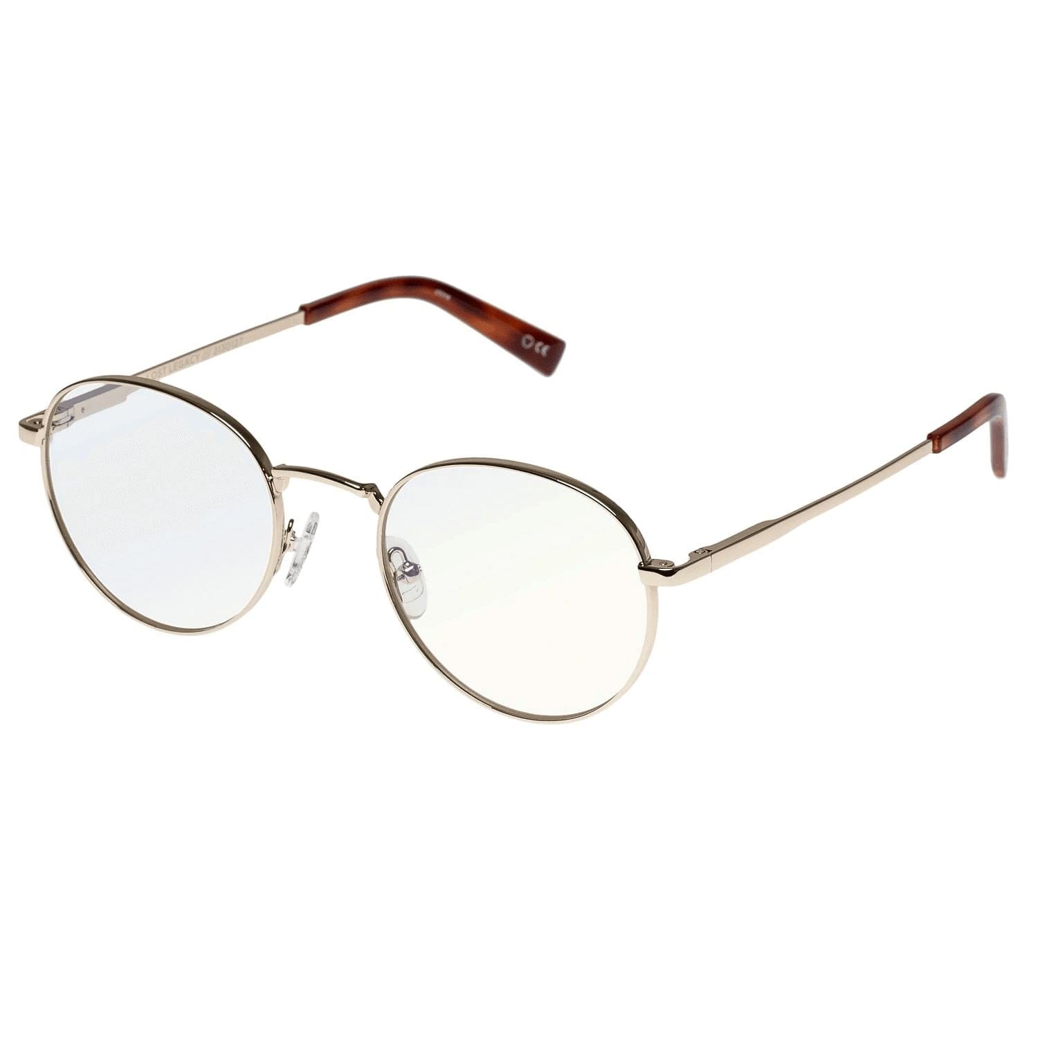 Le Specs Lost Legacy Blue Light Unisex Glasses - Bright Gold Le Specs