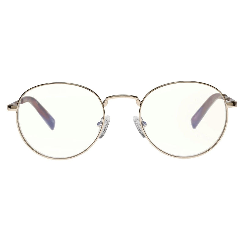 Le Specs Lost Legacy Blue Light Unisex Glasses - Bright Gold Le Specs