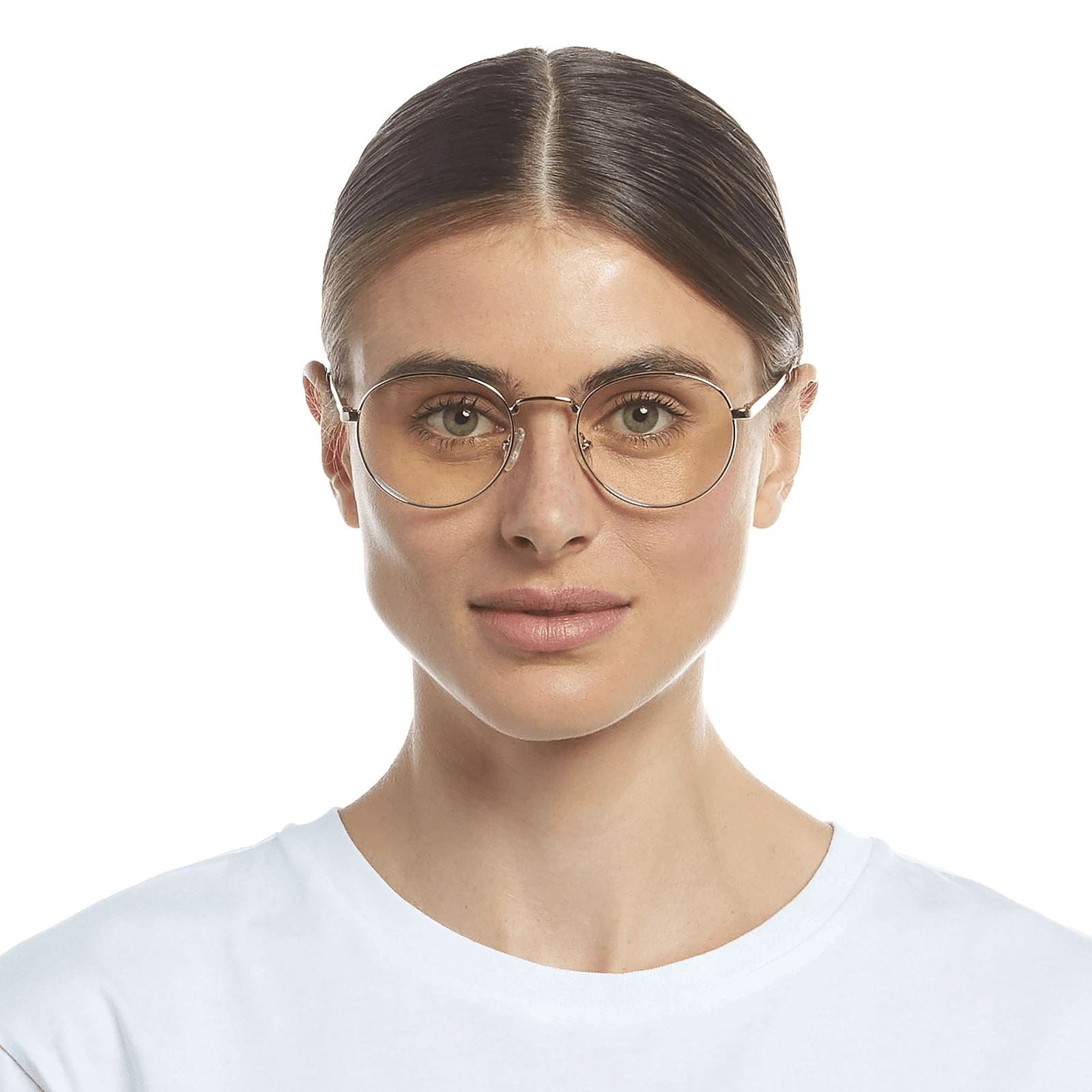 Le Specs Lost Legacy Blue Light Unisex Glasses - Bright Gold Le Specs