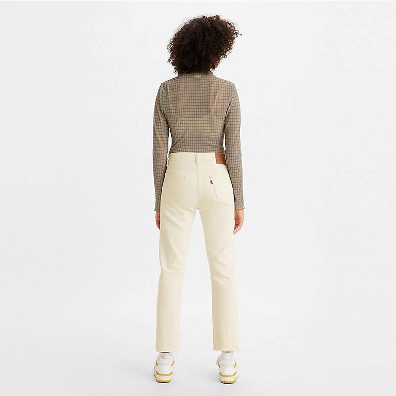 Levi's 501 Original Cropped Jeans - Ecru Booper Levi's