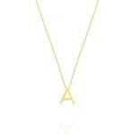Linda Tahija Letter Necklace Yellow Gold Linda Tahija