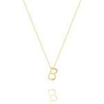 Linda Tahija Letter Necklace B Yellow Gold Linda Tahija