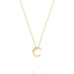 Linda Tahija Letter Necklace C Yellow Gold Linda Tahija