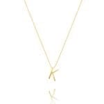 Linda Tahija Letter Necklace K Yellow Gold Linda Tahija
