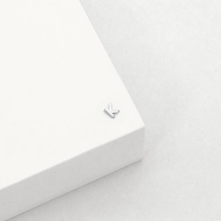 Linda Tahija Micro Letter Stud Earring - Sterling Silver Linda Tahija