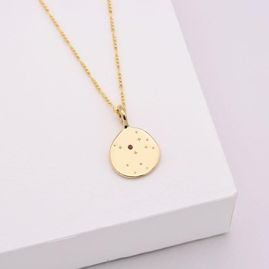 Linda Tahija Sagittarius Zodiac Figaro Necklace - Gold Linda Tahija