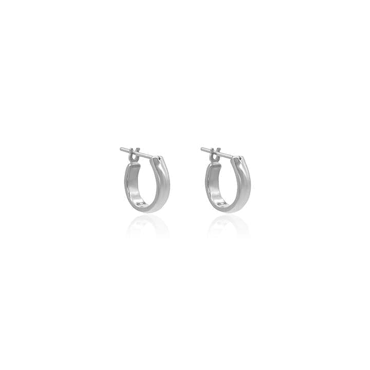 Linda Tahija Staple Hoop Earrings - Silver Linda Tahija