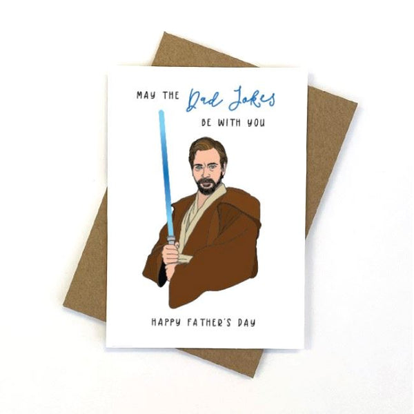 May The Dad Jokes Be With You Star Wars Greeting Card Candlebark Creations
