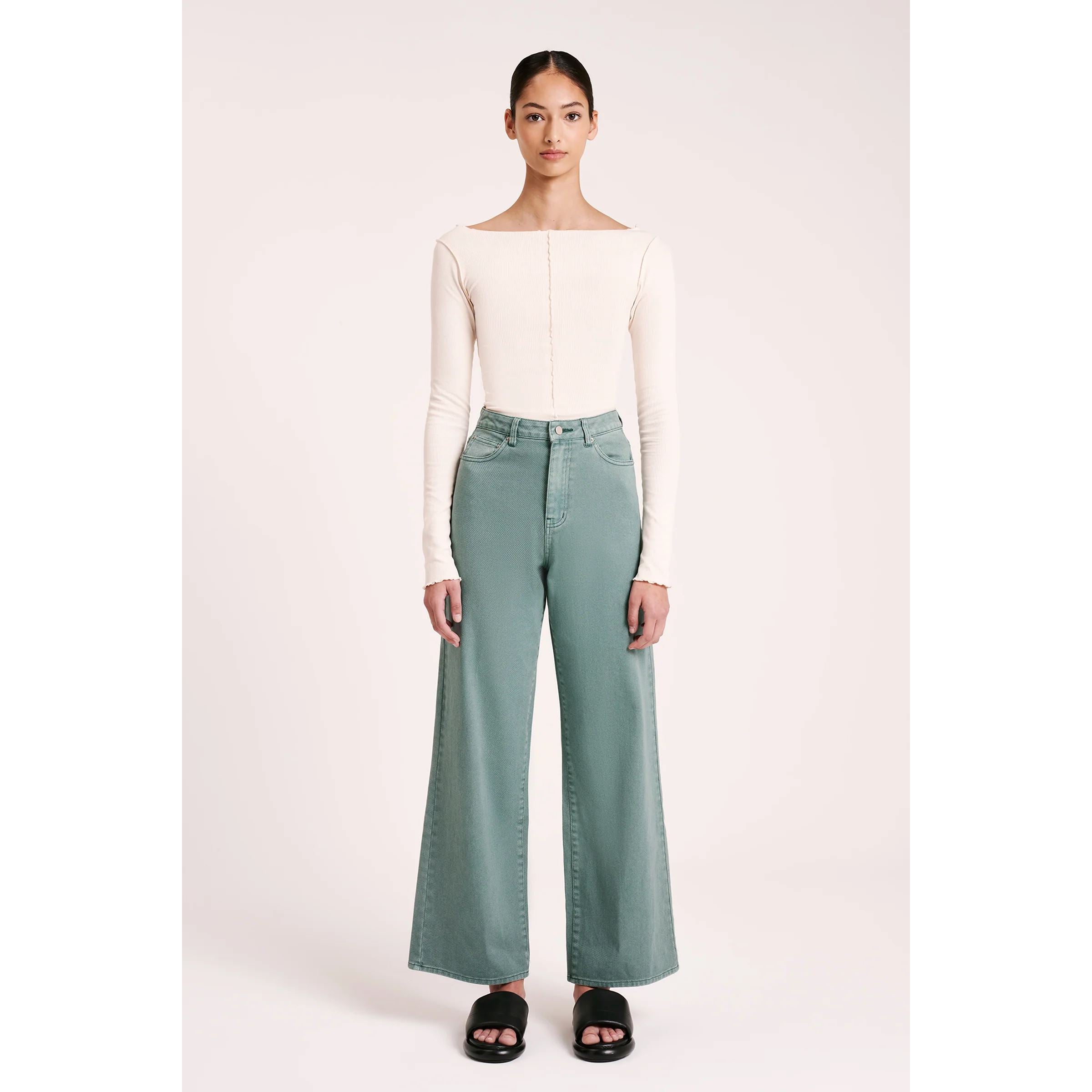 Nude Lucy Otis Wide Leg Jean - Teal Nude Lucy