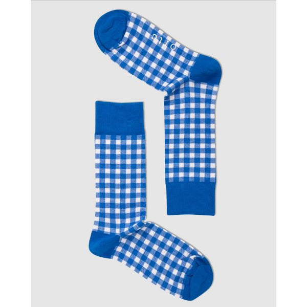 ortc Clothing Co. Blue Gingham Socks ortc Clothing Co.