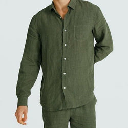 ortc clothing co. linen shirt- green ortc Clothing Co.