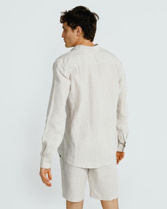 ortc clothing co. linen shirt- sand ortc Clothing Co.