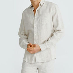ortc clothing co. linen shirt- sand ortc Clothing Co.