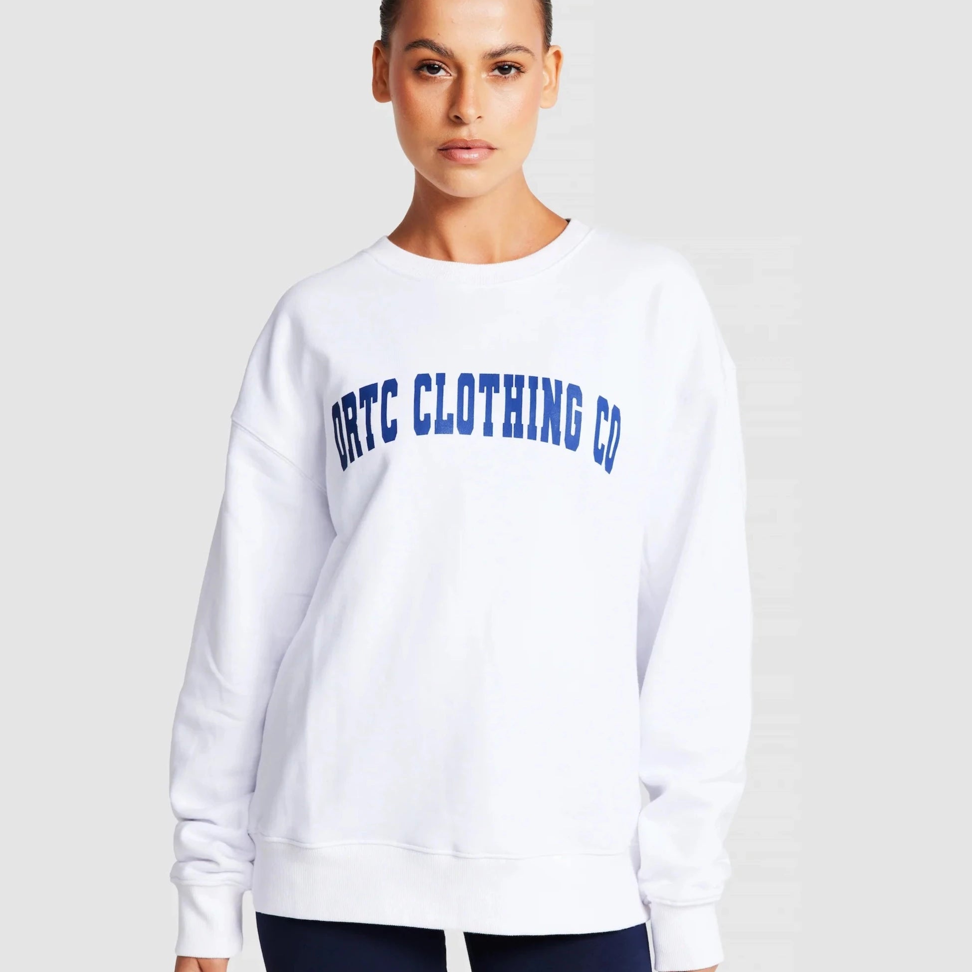 ortc Clothing Co. Unisex College Logo Crew - White ortc Clothing Co.