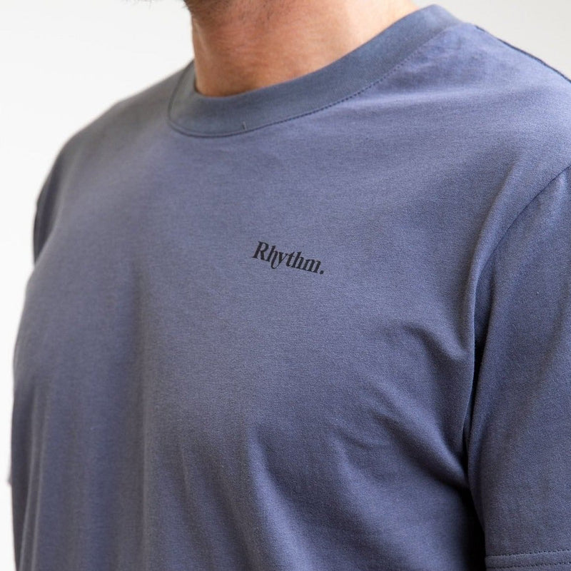 Rhythm Essential Logo T-Shirt - Navy Rhythm