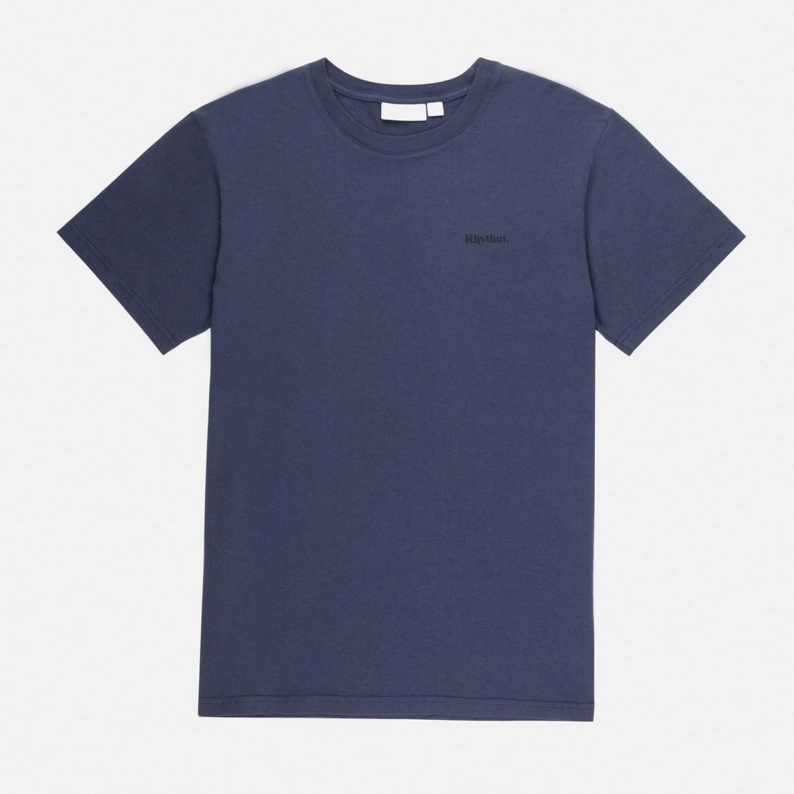 Rhythm Essential Logo T-Shirt - Navy Rhythm