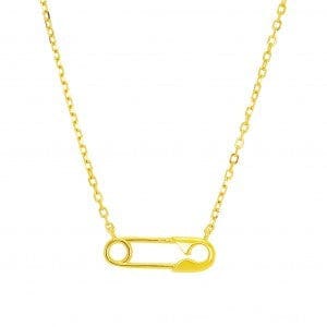Safety Pin Necklace - Gold Gammies