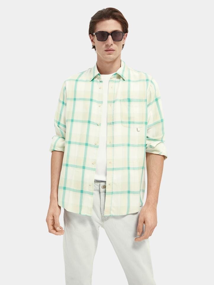 Scotch & Soda Checked Relaxed-fit TENCEL Shirt - Combo D Scotch & Soda