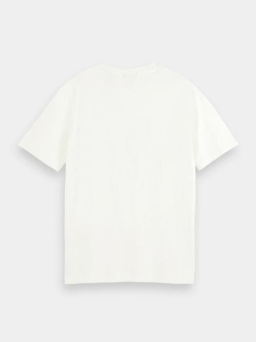 Scotch & Soda Classic Solid Organic Cotton-Jersey T-shirt - Off White Scotch & Soda